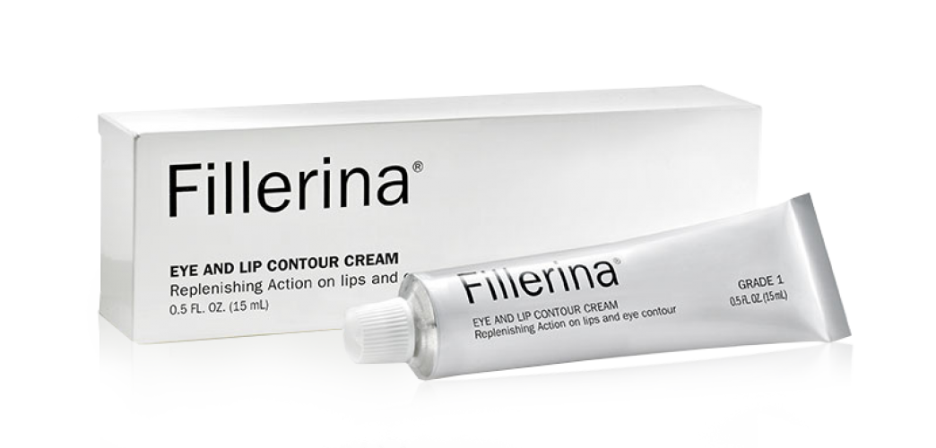 FILLERINA® paakių ir lūpų kremas su 6 hialurono rūgštimis ir peptidais 1 lygis, 15 ml