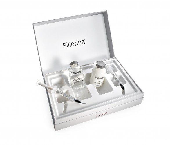 FILLERINA® dermatologinio kosmetinio užpildo rinkinys su 6 hialurono rūgštimis ir peptidais 1 lygis