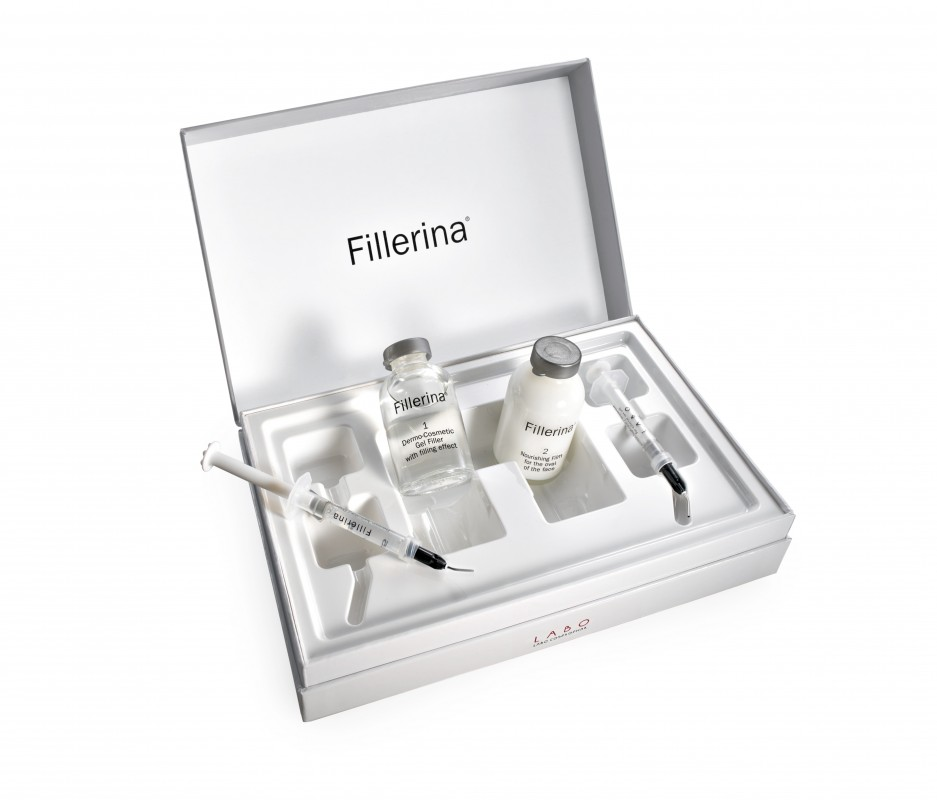  FILLERINA® dermatologinio kosmetinio užpildo rinkinys su 6 hialurono rūgštimis ir peptidais 2 lygis